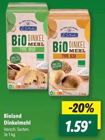 Lidl Bioland Dinkelmehl 1 kg Angebot