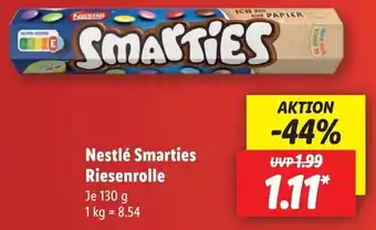 Lidl Nestlé Smarties Riesenrolle 130 g Angebot