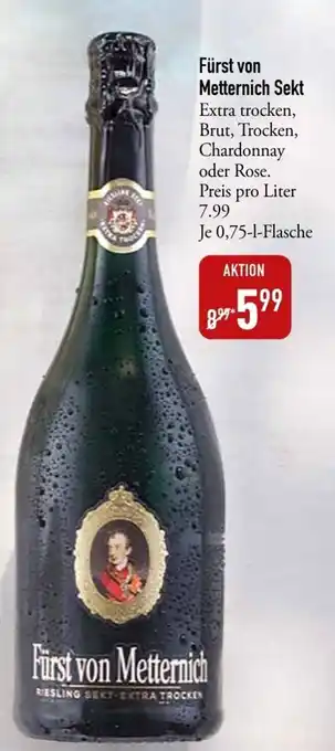 Galeria Markthalle Furst von Metternich Dt. Sekt 750ml Angebot