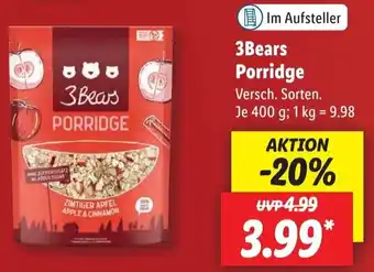 Lidl 3Bears Porridge 400 g Angebot