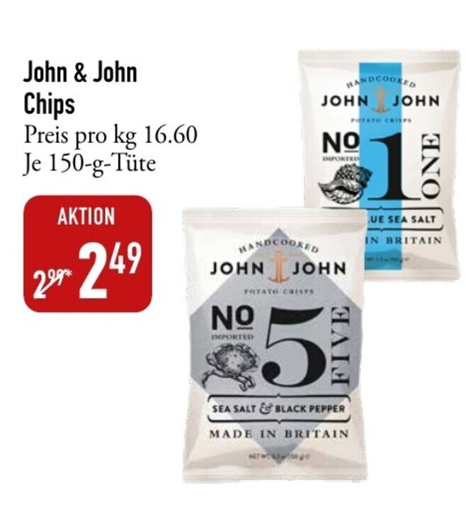 John & John Chips 150g Angebot bei Galeria Markthalle