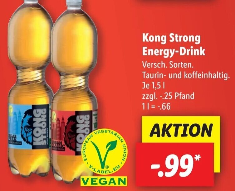 Kong Strong Energy Drink 1,5 L Angebot bei Lidl