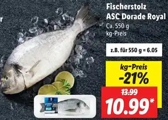 Lidl Fischerstolz ASC Dorade Royal 550 g Angebot