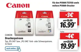 Lidl Canon Druckerpatrone Angebot