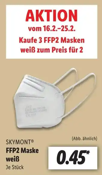 Lidl Skymont FFP2 Maske weiẞ Angebot