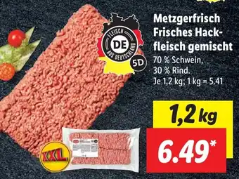 Lidl Metzgerfrisch Frisches Hackfleisch gemischt 1,2 kg Angebot