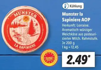 Lidl Munster la Sapiniere AOP 200 g Angebot