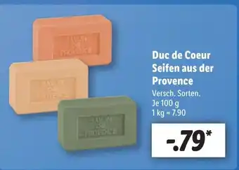 Lidl Duc de Coer Seifen aus der Provence 100 g Angebot