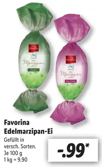 Lidl Favorina Edelmarzipan Ei 100 g Angebot