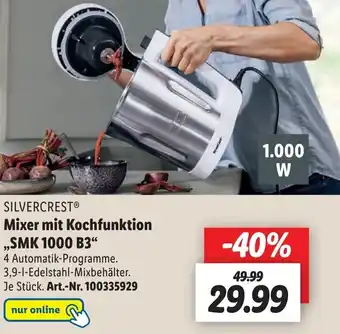 Lidl Silvercrest Mixer mit Kochfunktion,,SMK 1000 B3'' Angebot