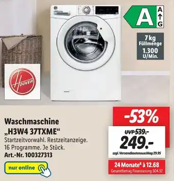 Lidl Hoover Waschmaschine,,H3W4 37TXME'' Angebot