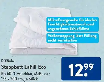 Aldi Süd Dormia Steppbett LaFill Eco 135 x 200 cm Angebot
