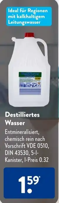 Aldi Süd Destilliertes Wasser 5 Liter Angebot