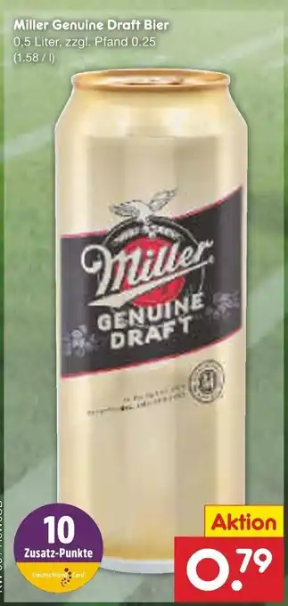 Netto Marken-Discount Miller Genuine Draft Bier 500ml Angebot