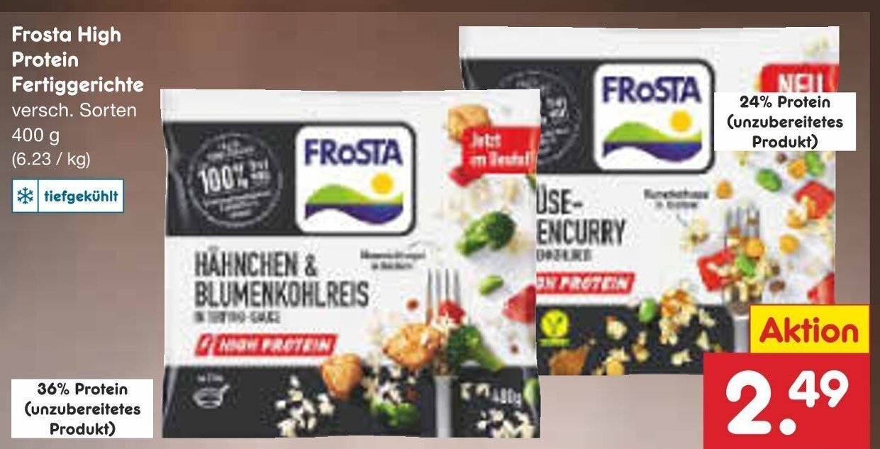 Frosta High Protein Fertiggerichte 400g Angebot bei Netto MarkenDiscount
