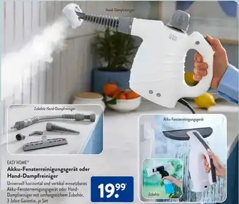 Aldi Süd Easy Home Akku Fensterreinigungsgerät oder Hand Dampfreiniger Angebot