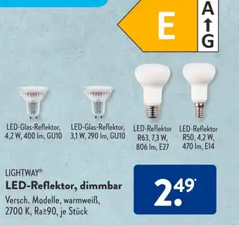 Aldi Süd Lightway LED Reflektor, dimmbar 2700 k Angebot