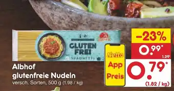 Netto Marken-Discount Albhof glutenfreie Nudeln 500g Angebot