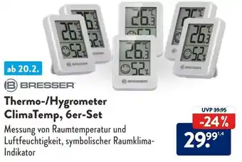 Aldi Süd Bresser Thermo-/Hygrometer ClimaTemp, 6er Set Angebot