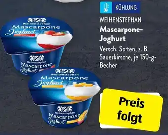 Aldi Süd Weihenstephan Mascarpone Joghurt 150 g Becher Angebot