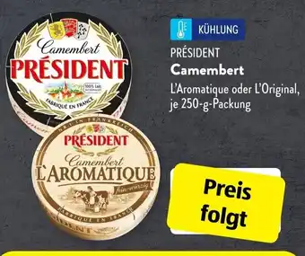 Aldi Süd Président Camembert 250 g Packung Angebot