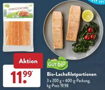 Aldi Süd Bio Lachsfiletportionen 600 g Packung Angebot