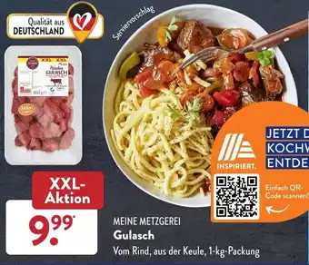 Aldi Süd Meine Metzgerei Gulasch 1 kg Packung Angebot