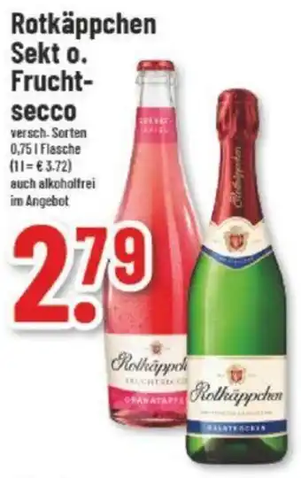 trinkgut Rotkäppchen Sekt oder Fruchtsecco 0,75 L Flasche Angebot