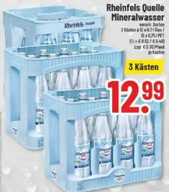 trinkgut Rheinfels Quelle Mineralwasser 12x0,7 L/12x0,75 L Angebot