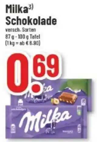 trinkgut Milka Schokolade 87-100 g Tafel Angebot