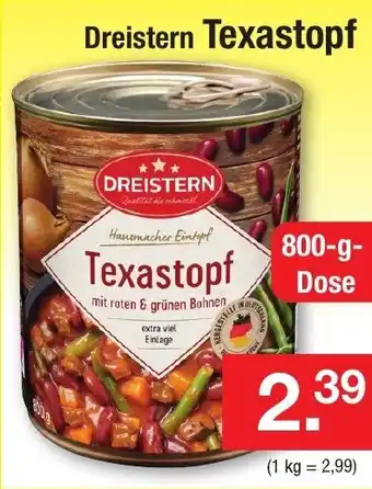 Zimmermann Dreistern Texastopf 800 g Dose Angebot