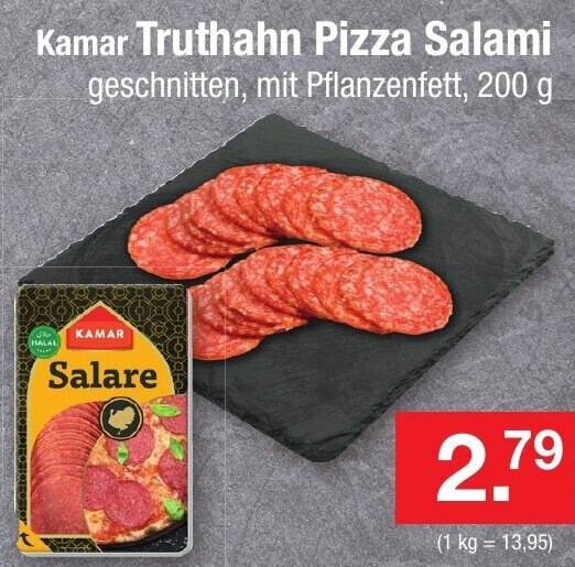 Kamar Truthahn Pizza Salami 200 g Angebot bei Zimmermann