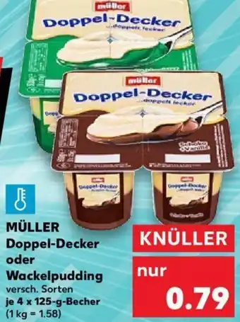 Kaufland Müller Doppel Decker oder Wackelpudding 4x125 g Becher Angebot