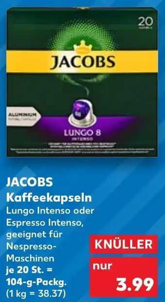 Kaufland Jacobs Kaffeekapseln 104 g Packg. Angebot