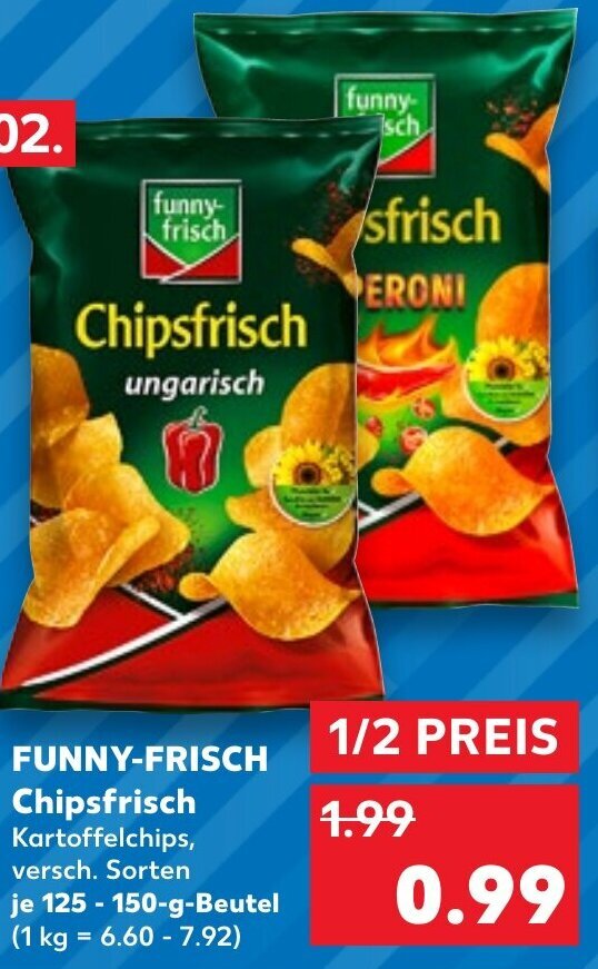 Funny Frisch Chipsfrisch 125-150 g Beutel Angebot bei Kaufland