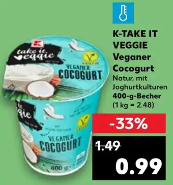 Kaufland K-Take It Veggie Veganer Cocogurt 400 g Becher Angebot