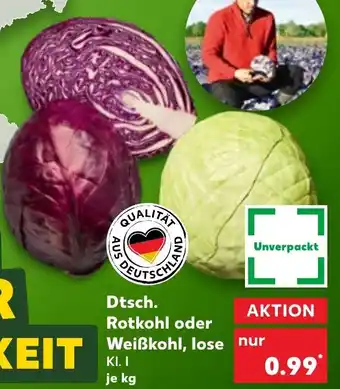 Kaufland Dtsch. Rotkohl oder Weißkohl, lose Angebot