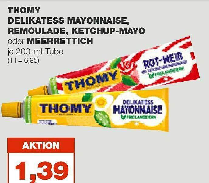 Thomy delikatess mayonnaise, remoulade, ketchupmayo oder meerrettich