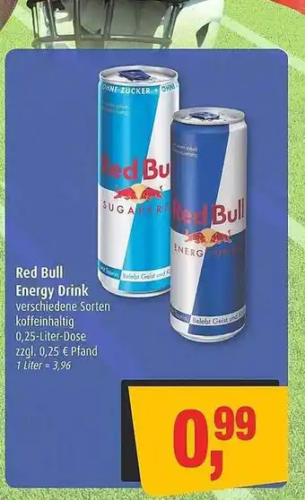 Markant Red bull energy drink Angebot