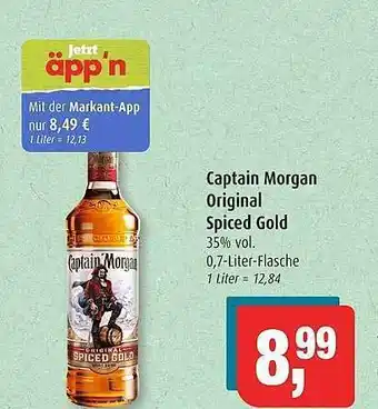 Markant Captain morgan original spiced gold Angebot