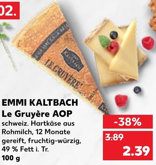 Emmi Kaltbach Le Gruyère AOP 100 g Angebot bei Kaufland