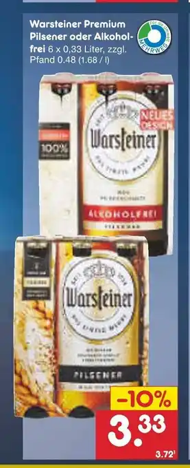 Netto Marken-Discount Warsteiner Premium Pilsener o. Alkoholfrie 6*330ml Angebot