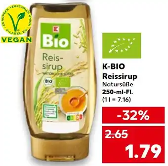 Kaufland K-Bio Reissirup 250 ml Fl. Angebot