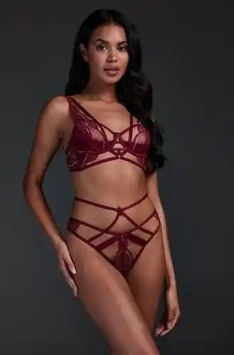 Hunkemöller Hunkemöller brazilian mit offenem schritt lyra rot Angebot