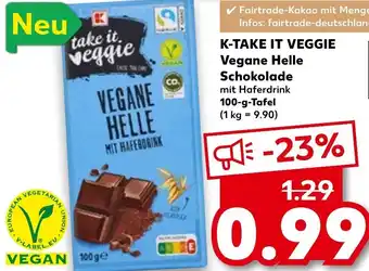 Kaufland K-Take It Veggie Vegane Helle Schokolade 100 g Tafel Angebot