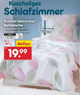 Netto Marken-Discount Kuschel Seersucker Bettwasche 135*200 Angebot