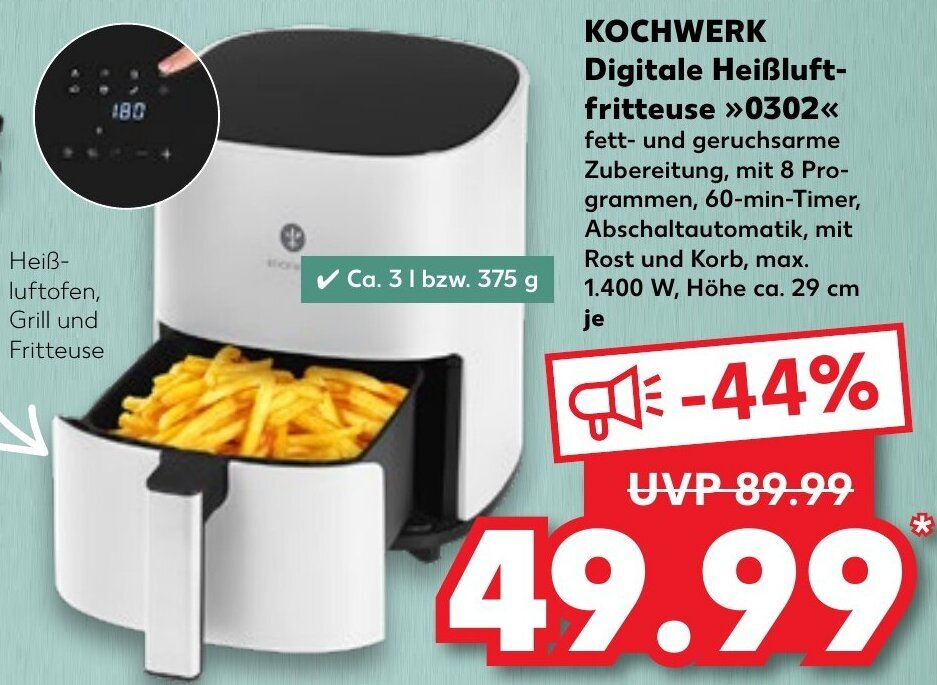 Fabelhafte Kochwerk Heissluftfritteuse 0302 Bild