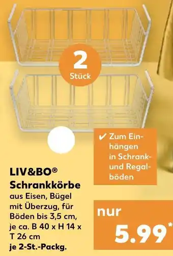 Kaufland Liv&Bo Schrankkörbe 2 St. Packg. Angebot