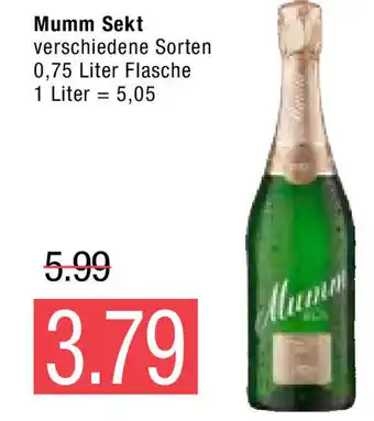 Marktkauf Mumm Sekt 0,75L Angebot