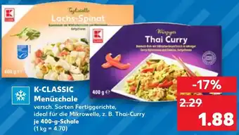 Kaufland K-Classic Menüschale 400 g Schale Angebot